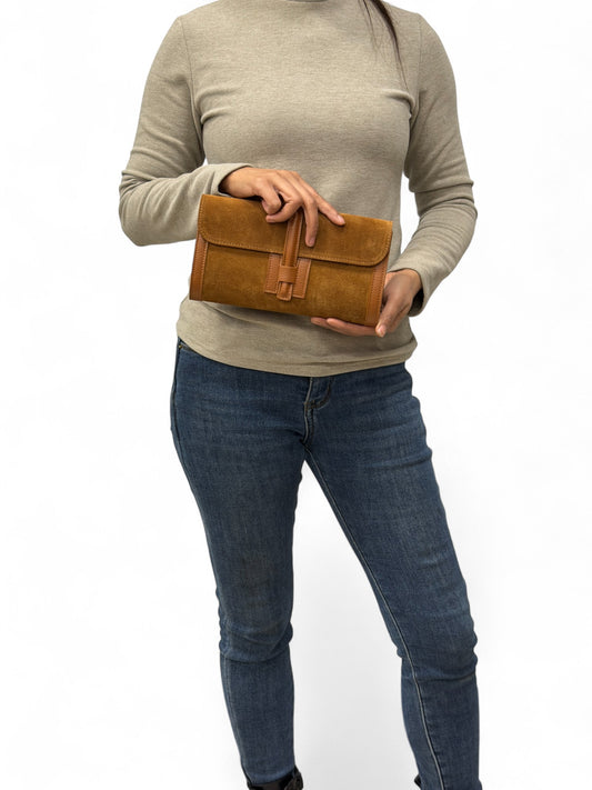 Borsa ECLISSE - Camoscio e pelle in borsa a mano - EmilyHu LOVE