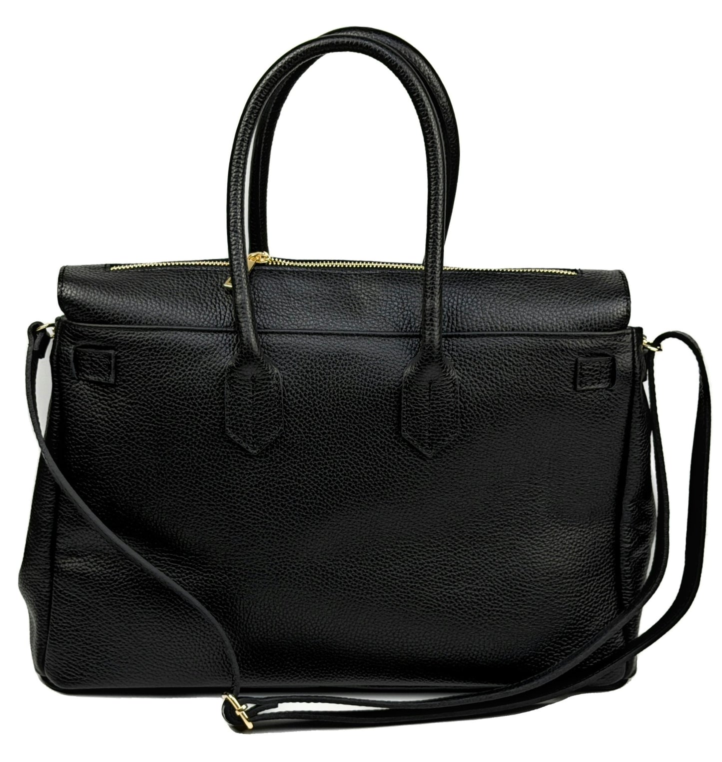 Borsa a Mano Grande - Chloé in Borsa a Mano in Pelle Martellata con Patta e Zip - EmilyHu LOVE