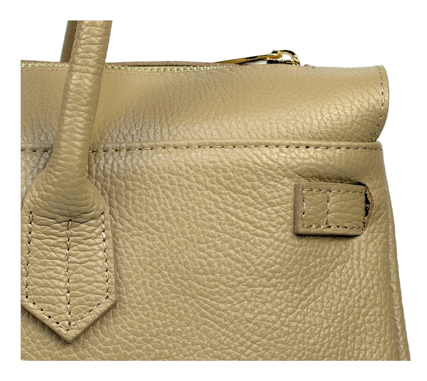 Borsa a Mano Grande - Chloé in Borsa a Mano in Pelle Martellata con Patta e Zip - EmilyHu LOVE