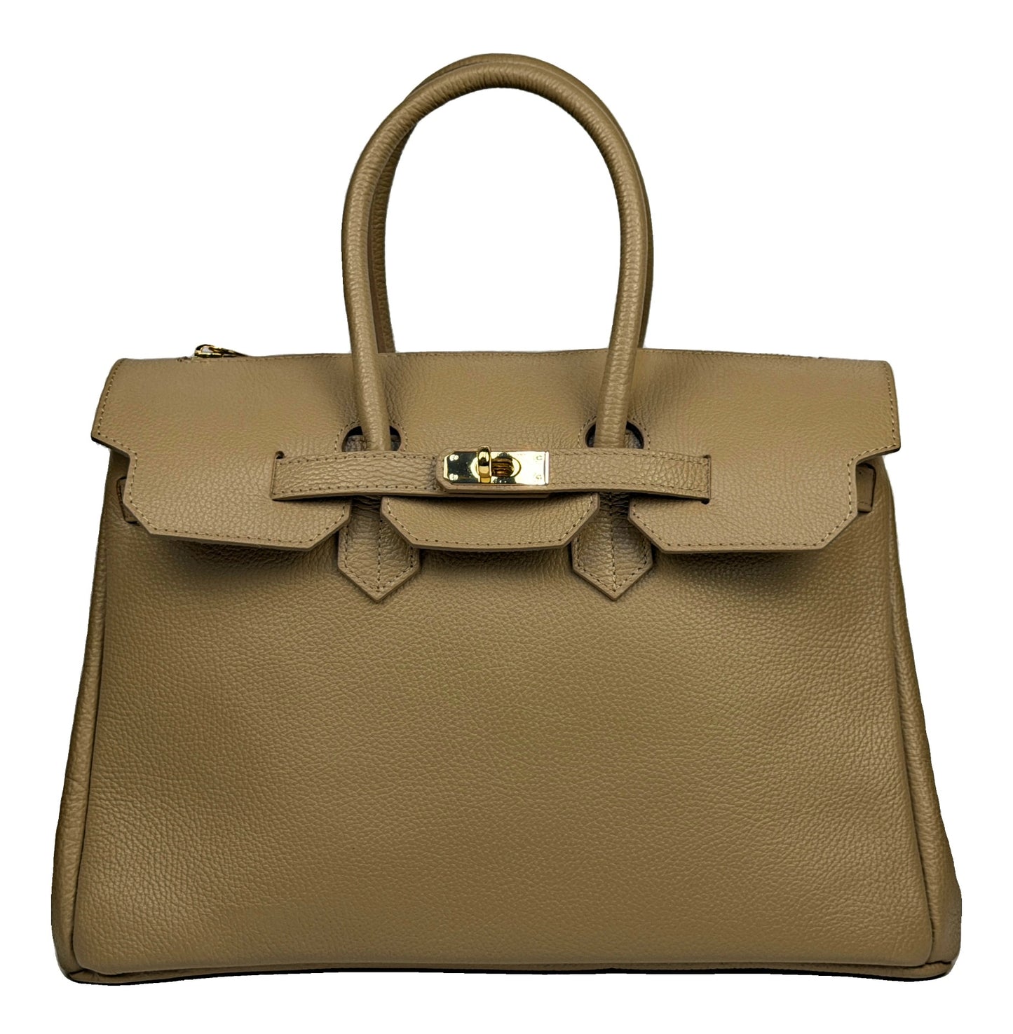 Borsa a Mano Grande - Chloé in Borsa a Mano in Pelle Martellata con Patta e Zip - EmilyHu LOVE