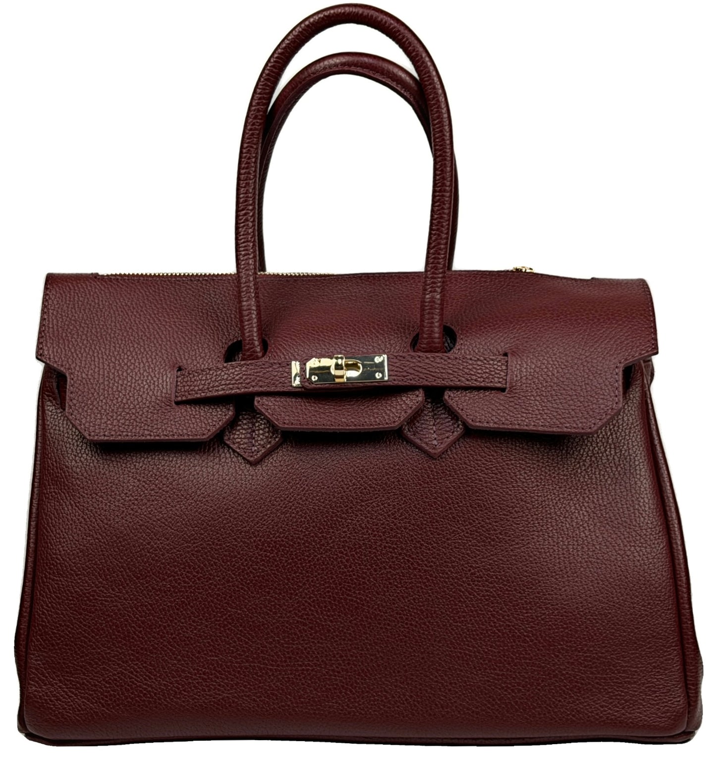 Borsa a Mano Grande - Chloé in Borsa a Mano in Pelle Martellata con Patta e Zip - EmilyHu LOVE