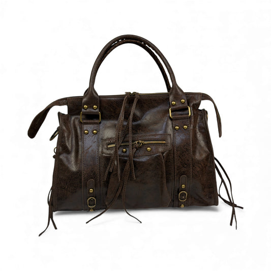 Borsa city grande GIADA - Pelle stampata in borsa a mano - EmilyHu LOVE