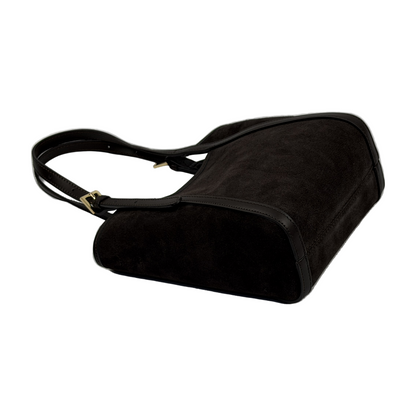 Borsa Secchiello ALIANA - Camoscio e pelle in borsa a mano piccolo - EmilyHu LOVE