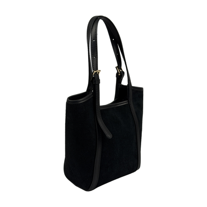 Borsa Secchiello ALIANA - Camoscio e pelle in borsa a mano piccolo - EmilyHu LOVE