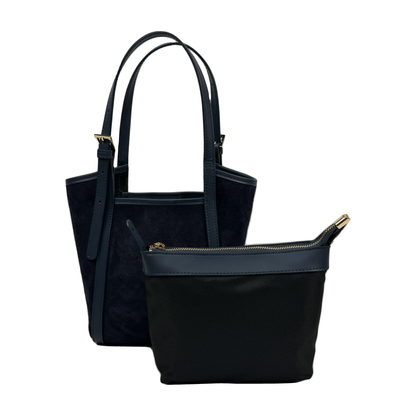 Borsa Secchiello ALIANA - Camoscio e pelle in borsa a mano piccolo - EmilyHu LOVE