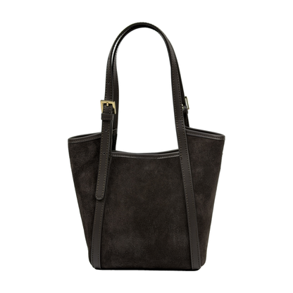 Borsa Secchiello ALIANA - Camoscio e pelle in borsa a mano piccolo - EmilyHu LOVE