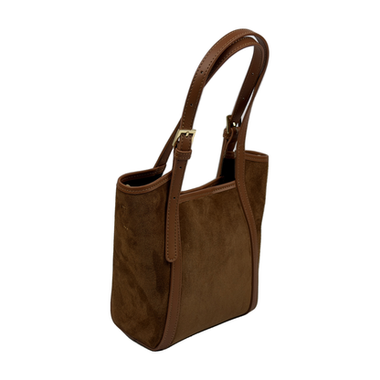 Borsa Secchiello ALIANA - Camoscio e pelle in borsa a mano piccolo - EmilyHu LOVE