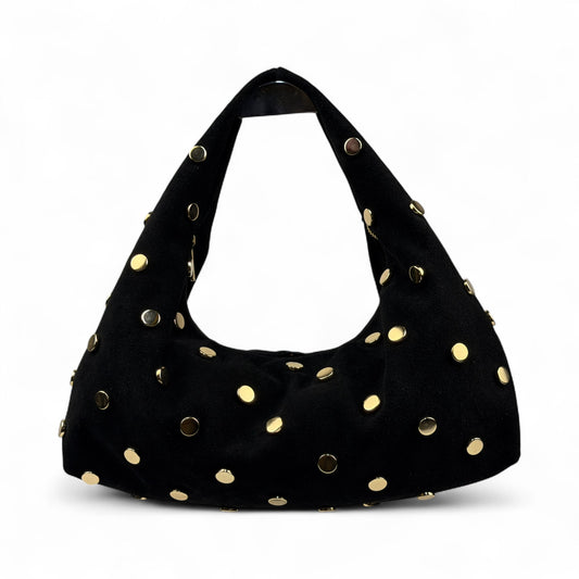 Borsa hobo con borchie LUIS - Camoscio