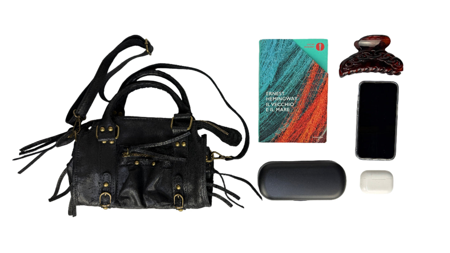 City bag mini - Nero in borsa a mano - EmilyHu LOVE