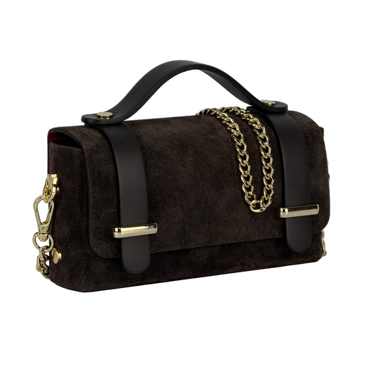 Borsa Mini a spalla - Marrone scuro in borsa a spalla - EmilyHu LOVE