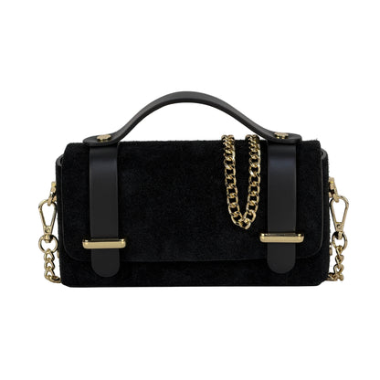 Borsa mini CHIARA - Camoscio e pelle in borsa a spalla - EmilyHu LOVE