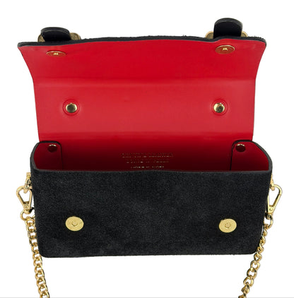 Borsa mini CHIARA - Camoscio e pelle in borsa a spalla - EmilyHu LOVE