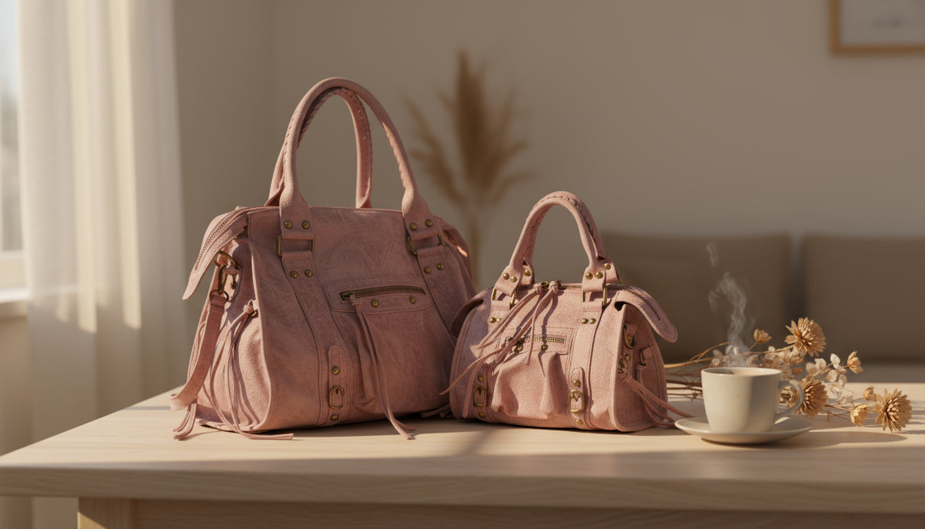 City bag Grande - Rosa in borsa a mano - EmilyHu LOVE