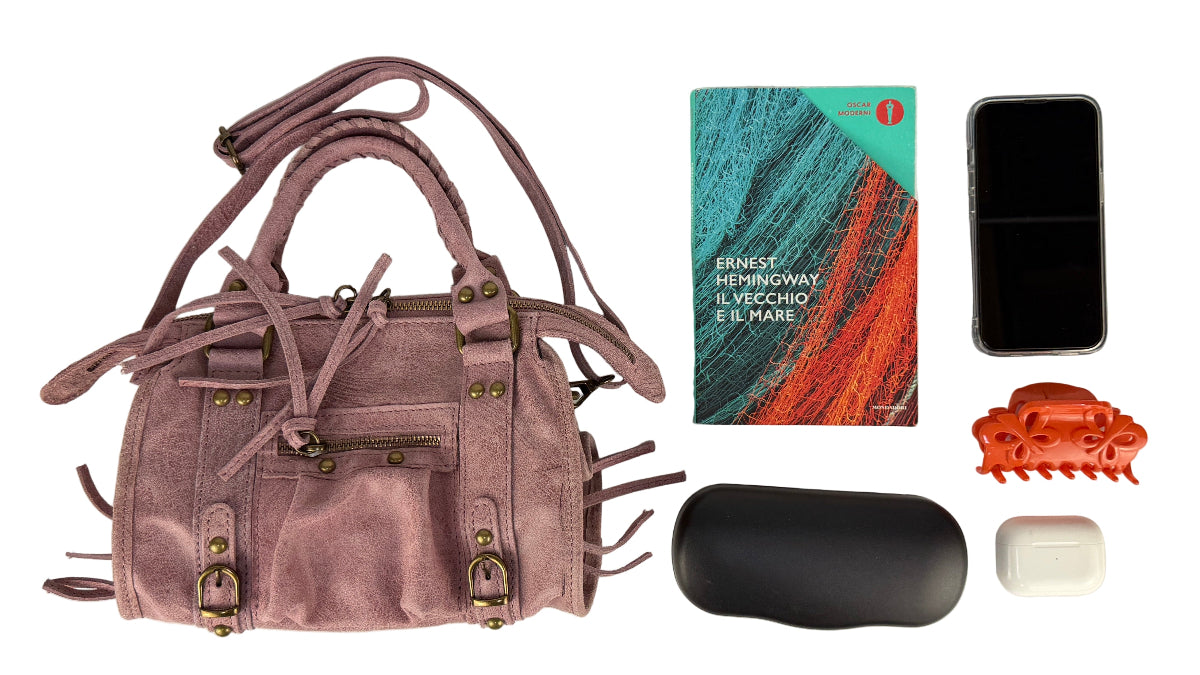 City bag mini - Rosa in borsa a mano - EmilyHu LOVE