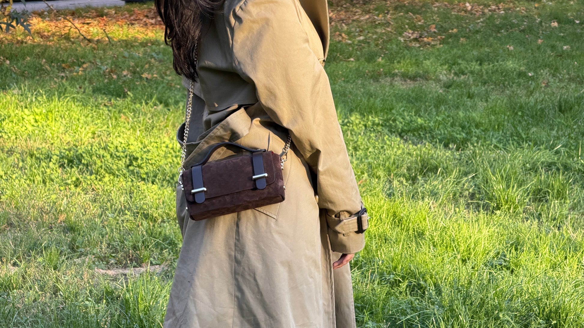 Borsa mini CHIARA - Camoscio e pelle in borsa a spalla - EmilyHu LOVE