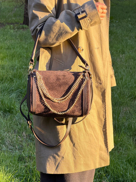 Borsa ICONA - Camoscio e pelle in Borse - EmilyHu LOVE