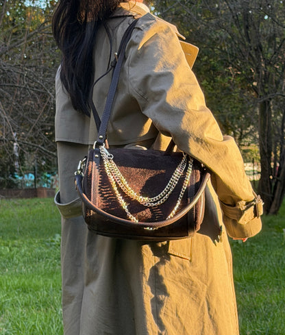 Borsa ICONA - Camoscio e pelle in Borse - EmilyHu LOVE