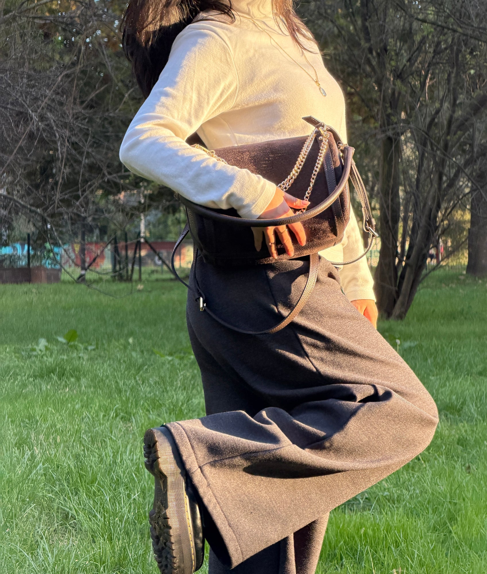 Borsa ICONA - Camoscio e pelle in Borse - EmilyHu LOVE