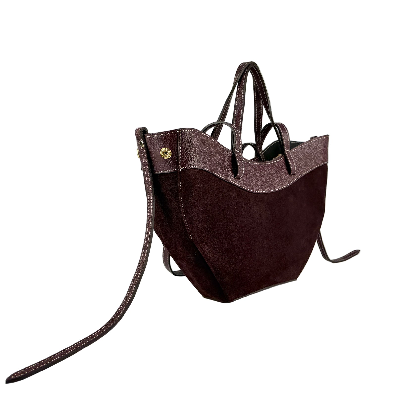 Borsa tote VENERE - Camoscio e pelle in borsa a spalla - EmilyHu LOVE