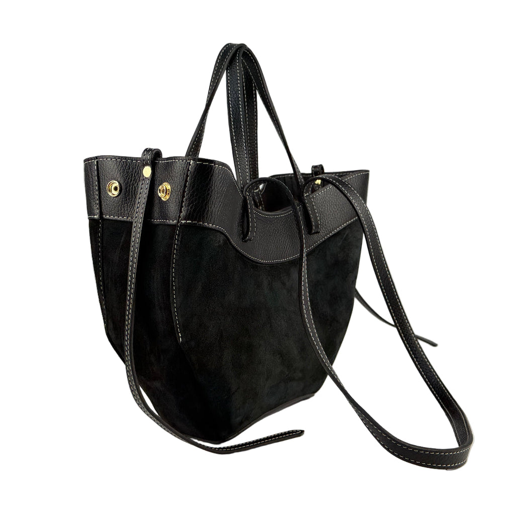 Borsa tote VENERE - Camoscio e pelle in borsa a spalla - EmilyHu LOVE