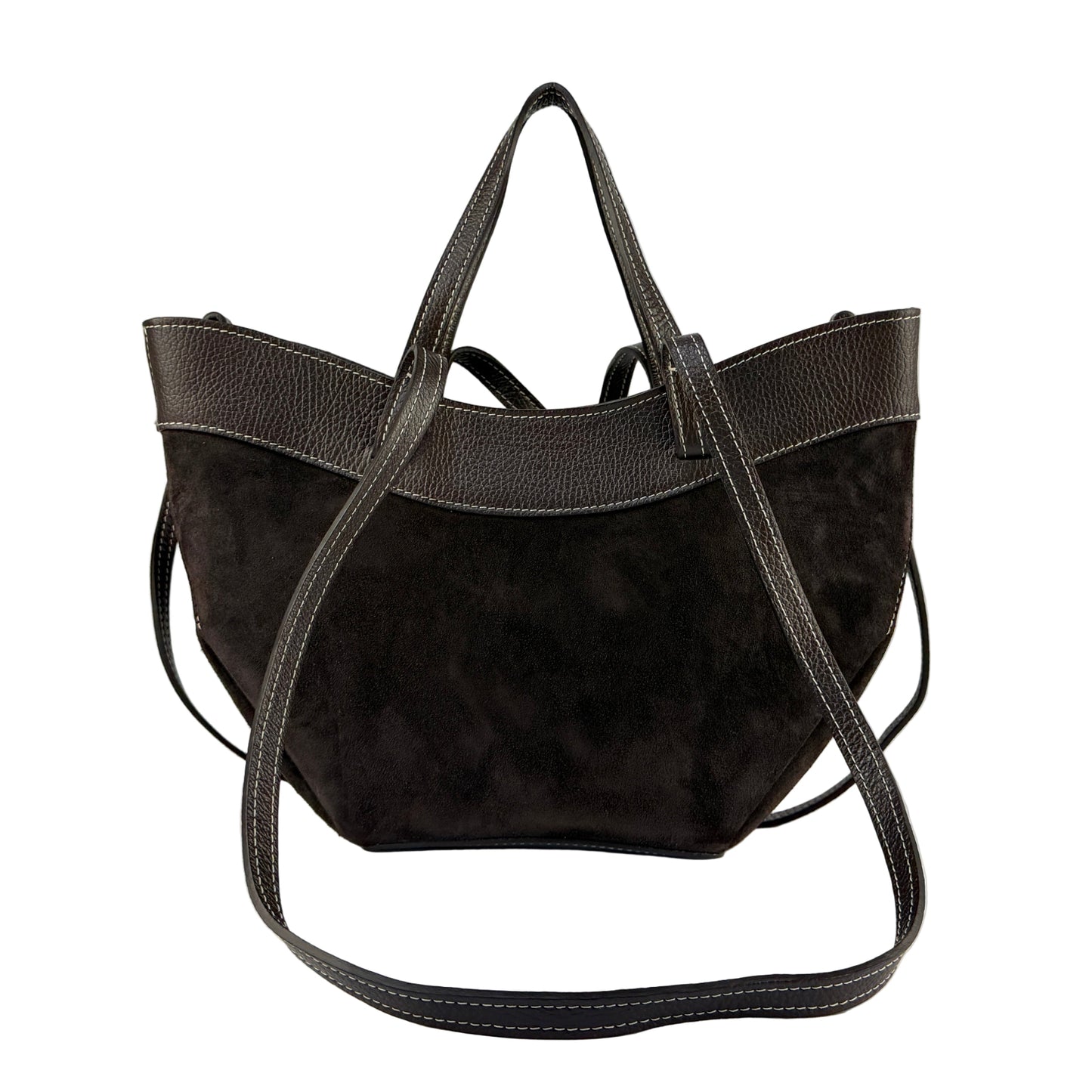 Borsa tote VENERE - Camoscio e pelle in borsa a spalla - EmilyHu LOVE