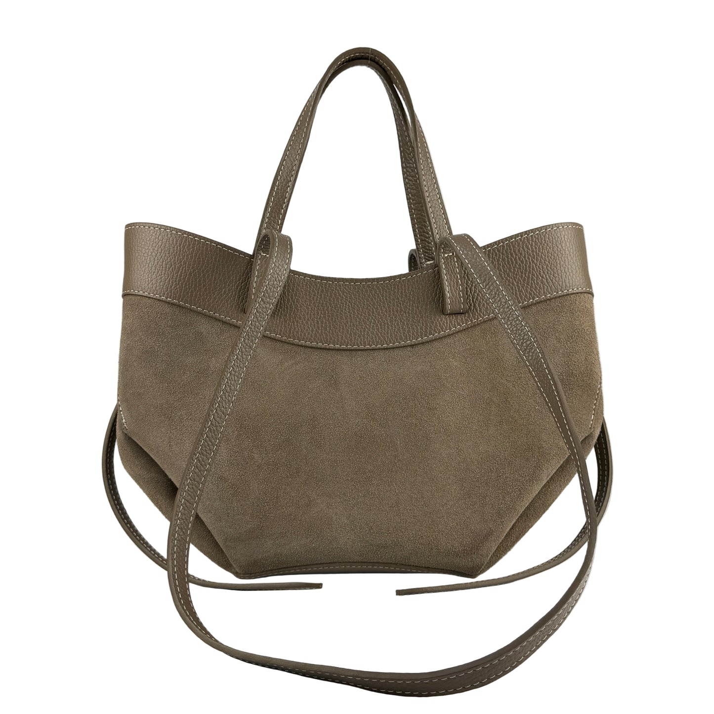 Borsa tote VENERE - Camoscio e pelle in borsa a spalla - EmilyHu LOVE