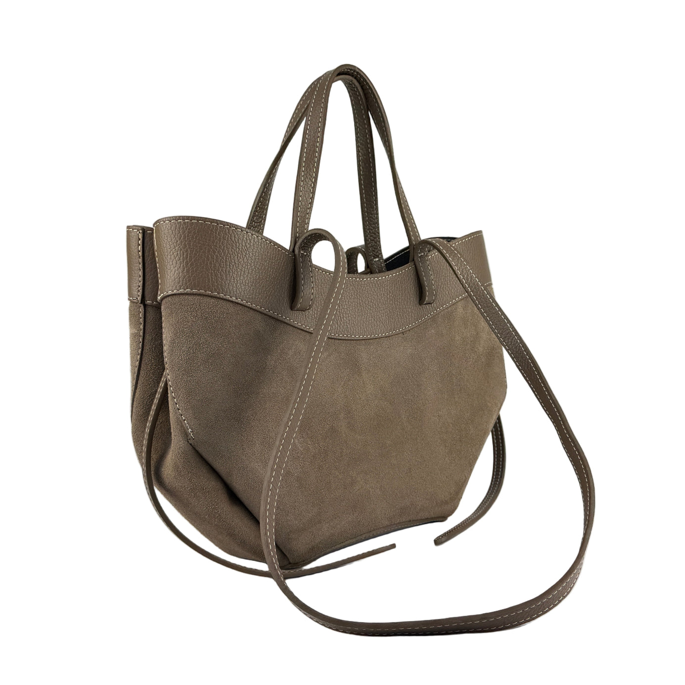 Borsa tote VENERE - Camoscio e pelle in borsa a spalla - EmilyHu LOVE