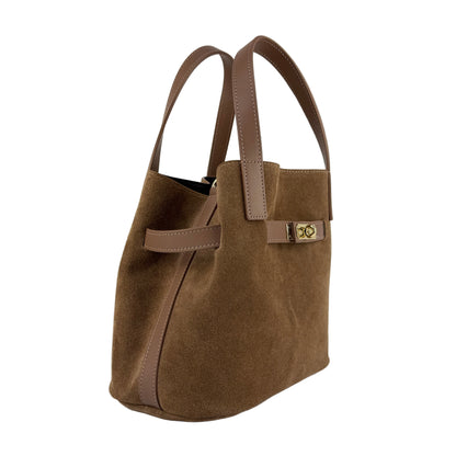 Borsa tote SILVIA - Camoscio e pelle in borsa tote - EmilyHu LOVE