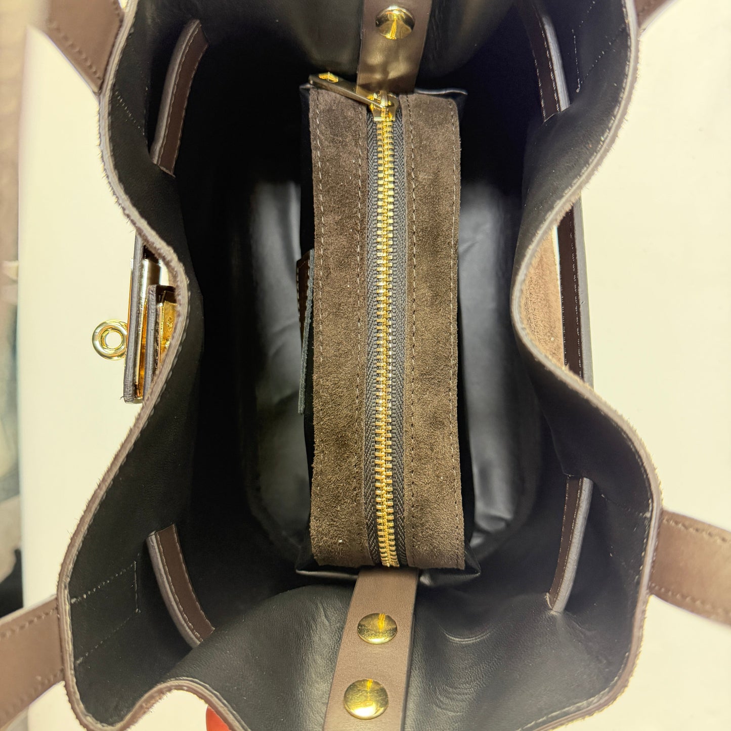 Borsa tote SILVIA - Camoscio e pelle in borsa tote - EmilyHu LOVE