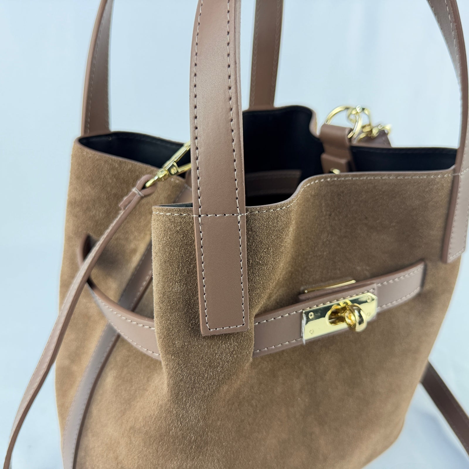 Borsa tote SILVIA - Camoscio e pelle in borsa tote - EmilyHu LOVE