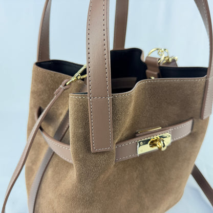 Borsa tote SILVIA - Camoscio e pelle in borsa tote - EmilyHu LOVE