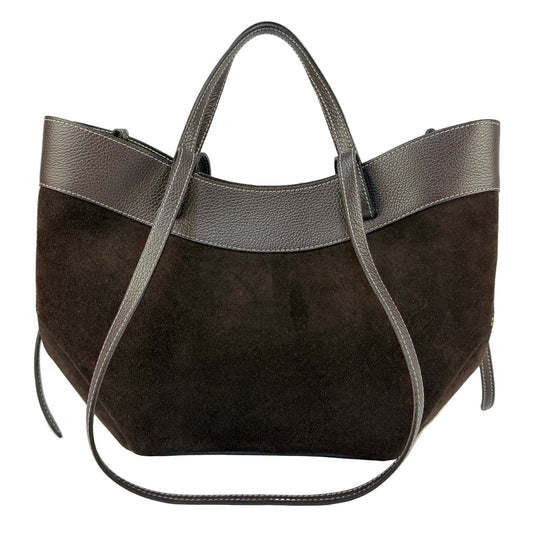 Borsa tote grande VENERE - Camoscio e pelle in borsa a spalla - EmilyHu LOVE