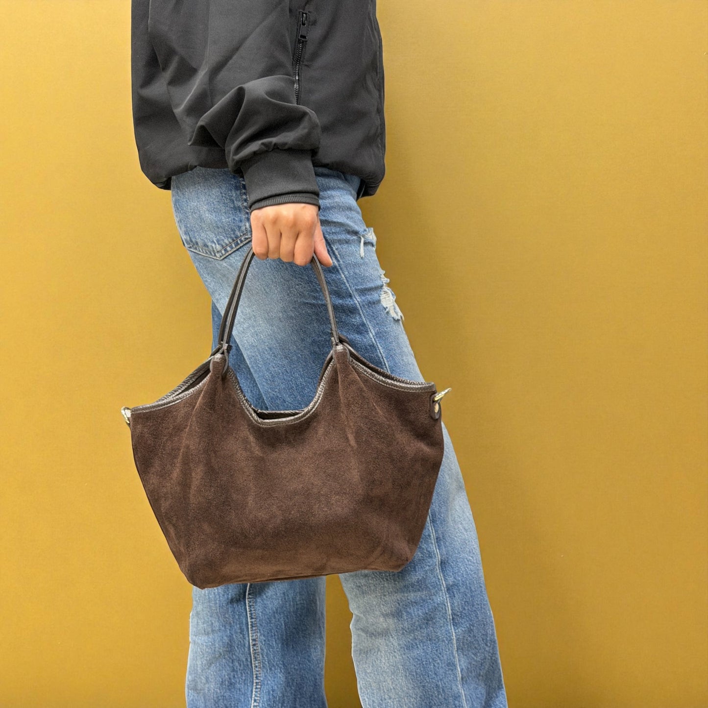 Borsa Hobo SIENNA - Camoscio in borsa a mano - EmilyHu LOVE