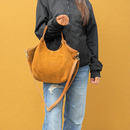 Borsa Hobo SIENNA - Camoscio in borsa a mano - EmilyHu LOVE