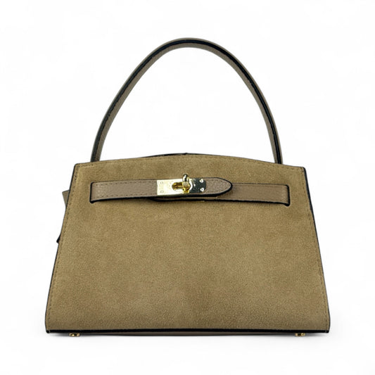 Borsa mini ARIA - Camoscio e pelle in borsa a mano - EmilyHu LOVE