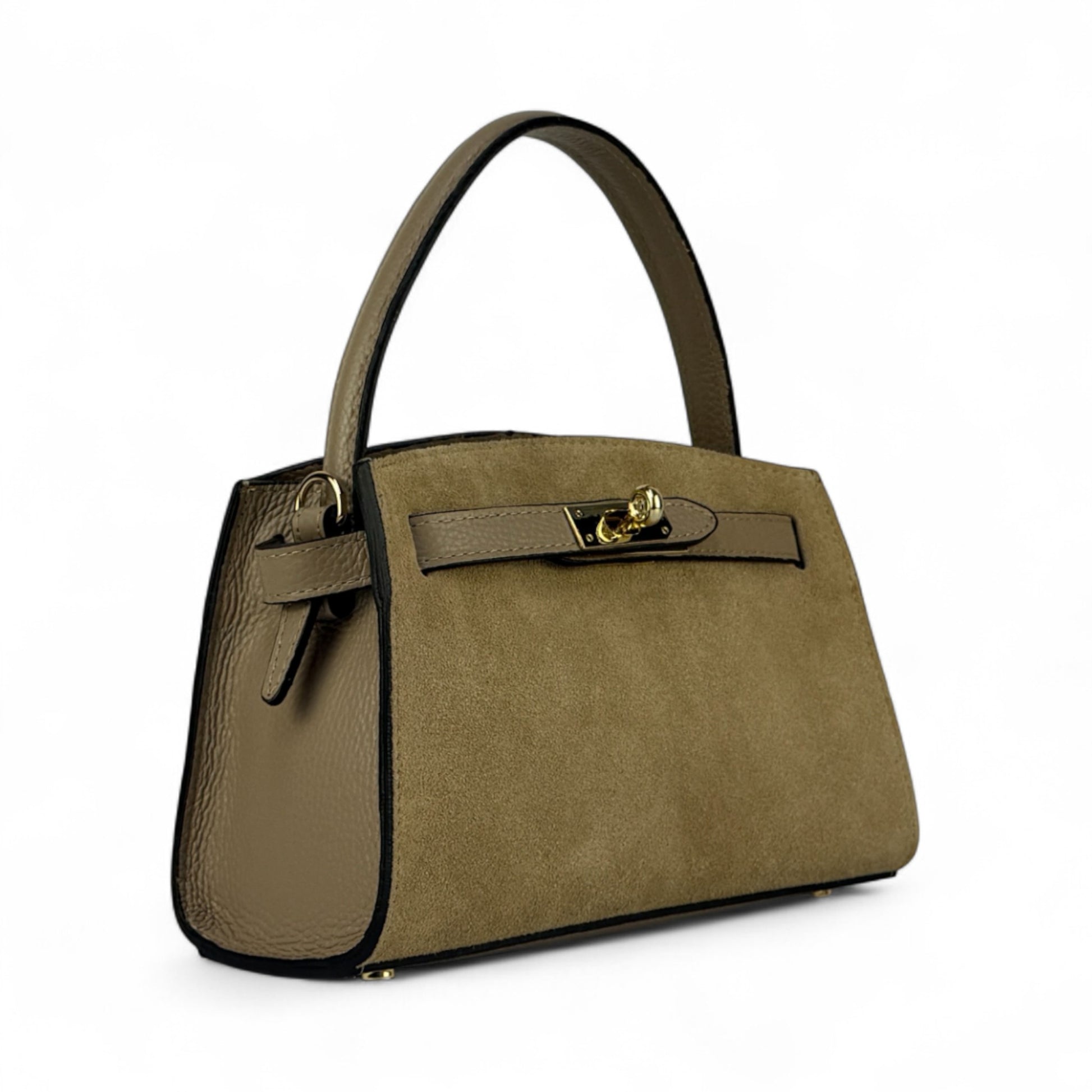 Borsa mini ARIA - Camoscio e pelle in borsa a mano - EmilyHu LOVE