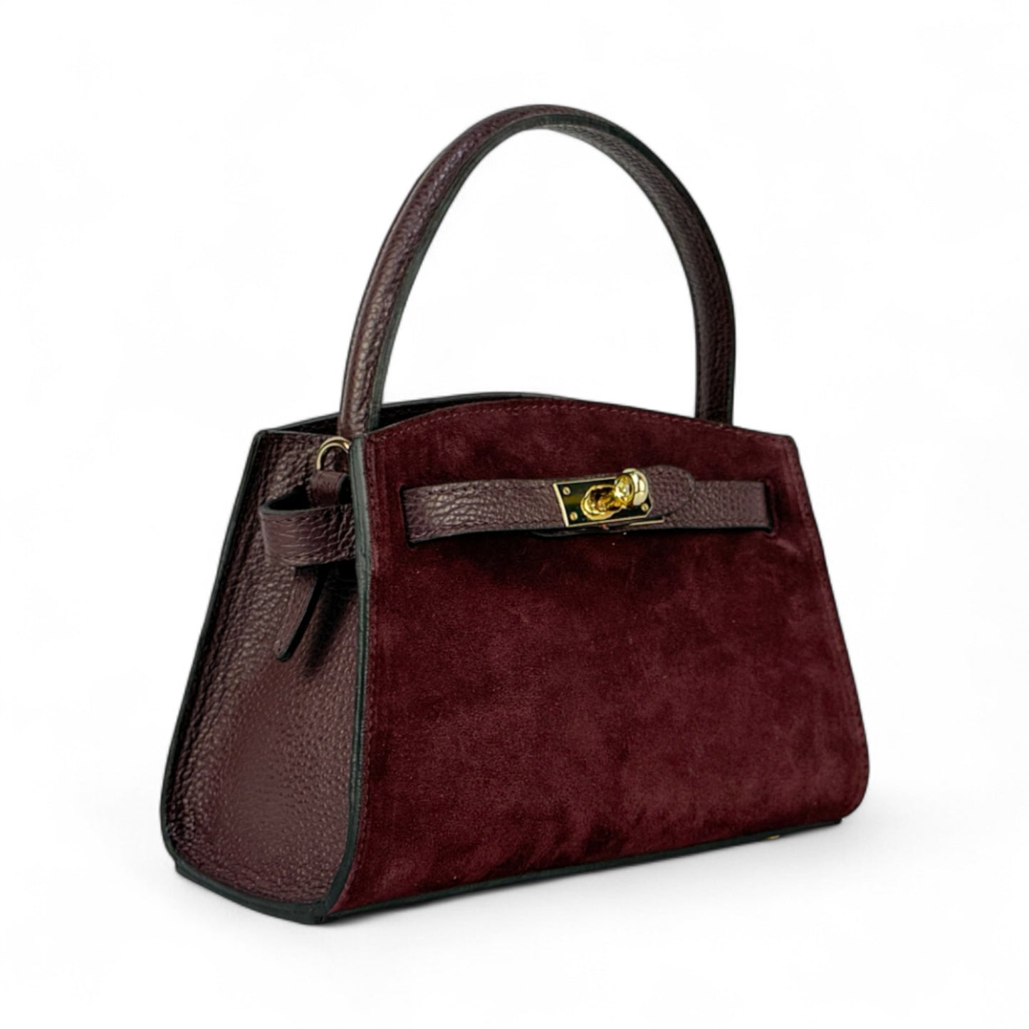 Borsa mini ARIA - Camoscio e pelle in borsa a mano - EmilyHu LOVE