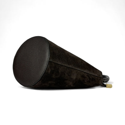 Borsa secchiello STELLA - Camoscio e pelle in borsa tote - EmilyHu LOVE