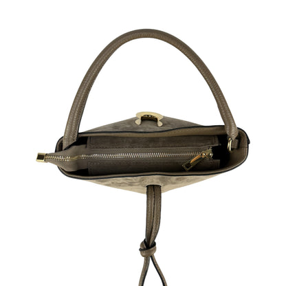 Borsa secchiello STELLA - Camoscio e pelle in borsa tote - EmilyHu LOVE