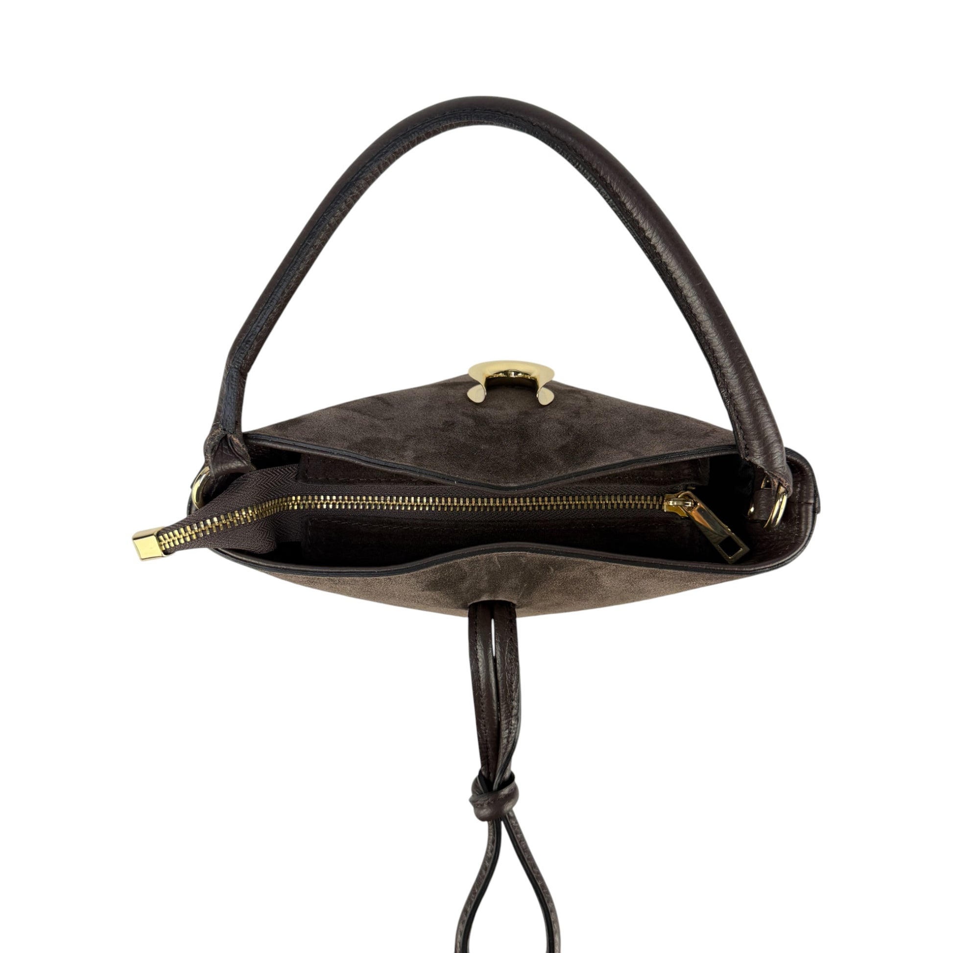 Borsa secchiello STELLA - Camoscio e pelle in borsa tote - EmilyHu LOVE