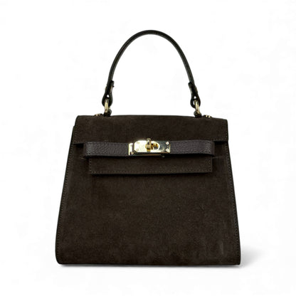 Borsa KATE - Camoscio e Pelle in borsa a mano - EmilyHu LOVE