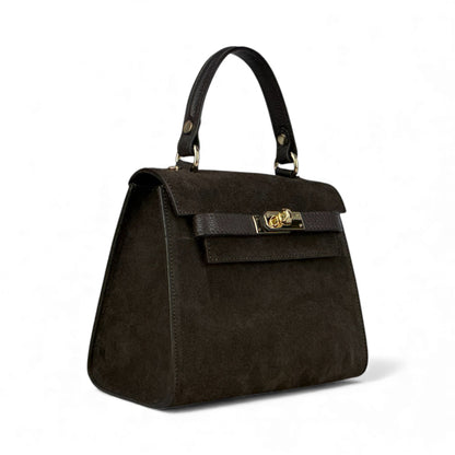 Borsa KATE - Camoscio e Pelle in borsa a mano - EmilyHu LOVE