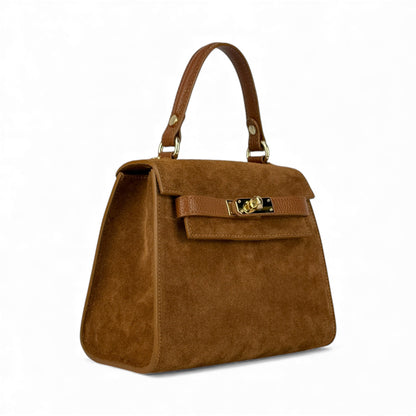 Borsa KATE - Camoscio e Pelle in borsa a mano - EmilyHu LOVE