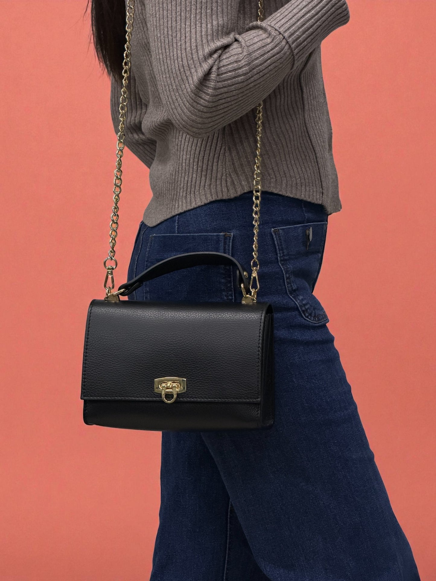 Borsa mini ADELE - Pelle martellata in borsa a mano - EmilyHu LOVE