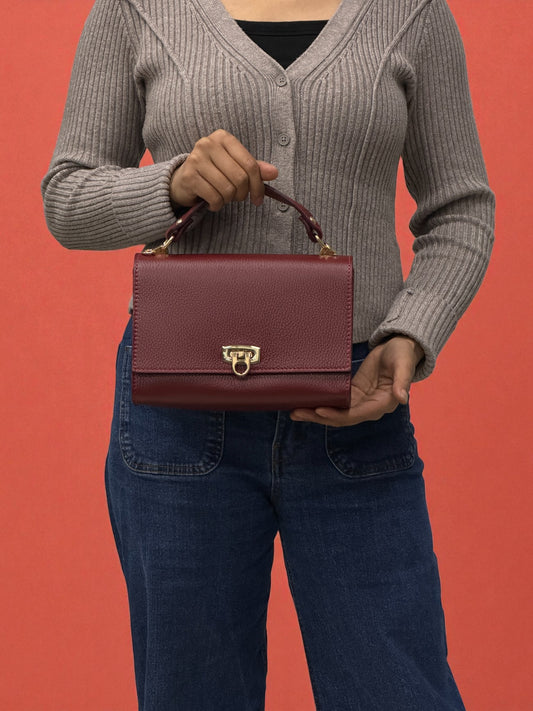 Borsa mini ADELE - Pelle martellata in borsa a mano - EmilyHu LOVE