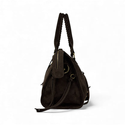 Borsa city grande GIADA - Camoscio in borsa a mano - EmilyHu LOVE