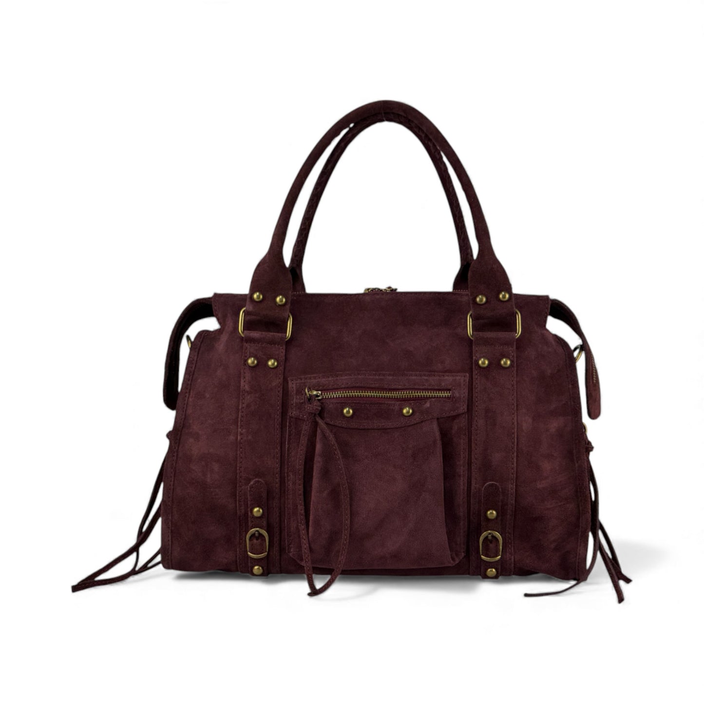 Borsa city grande GIADA - Camoscio in borsa a mano - EmilyHu LOVE