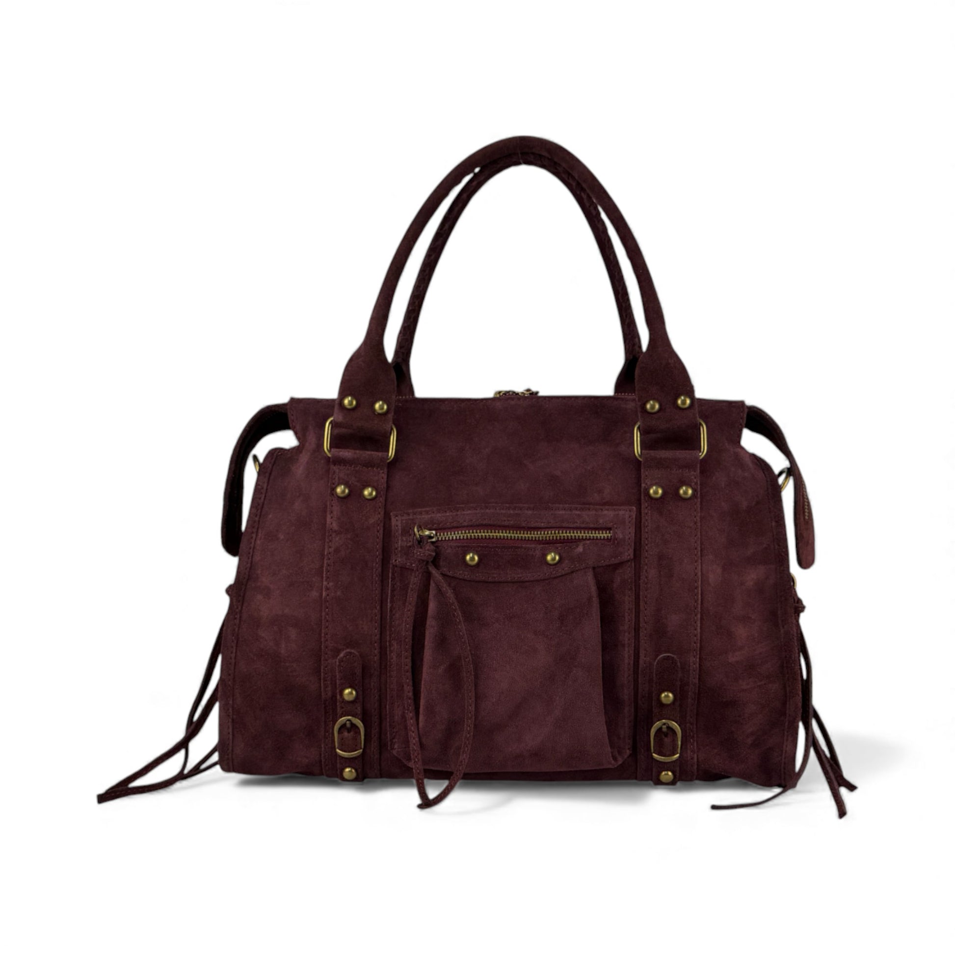 Borsa city grande GIADA - Camoscio in borsa a mano - EmilyHu LOVE