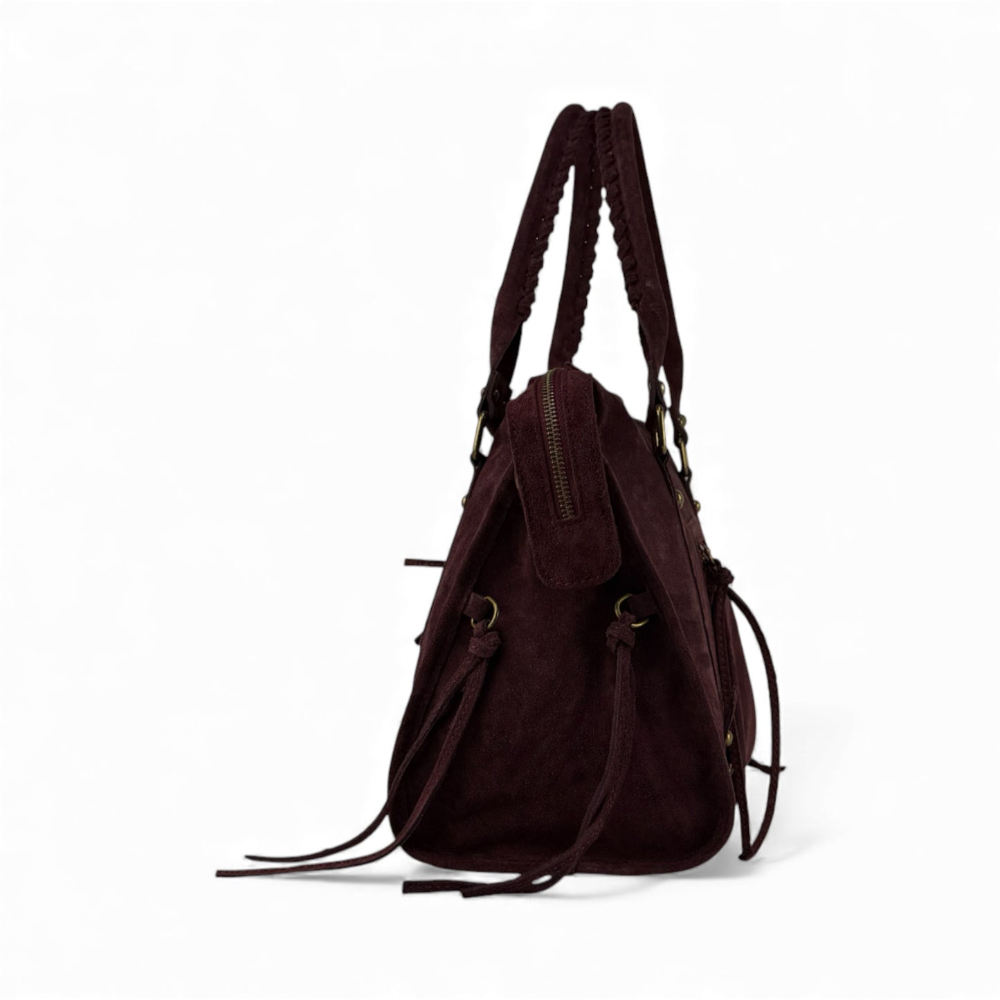 Borsa city grande GIADA - Camoscio in borsa a mano - EmilyHu LOVE