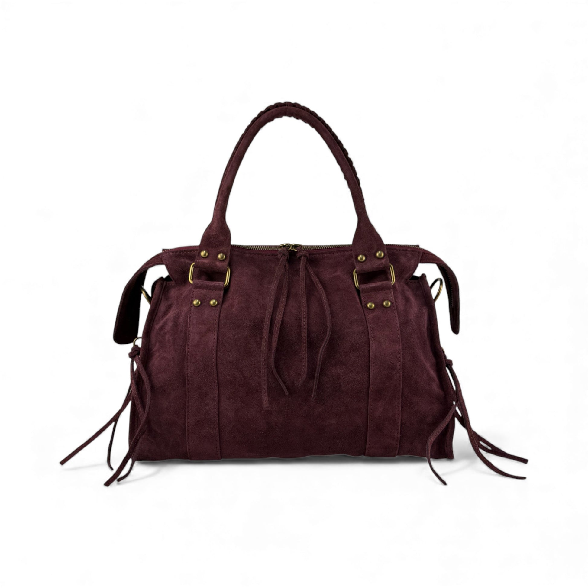 Borsa city grande GIADA - Camoscio in borsa a mano - EmilyHu LOVE